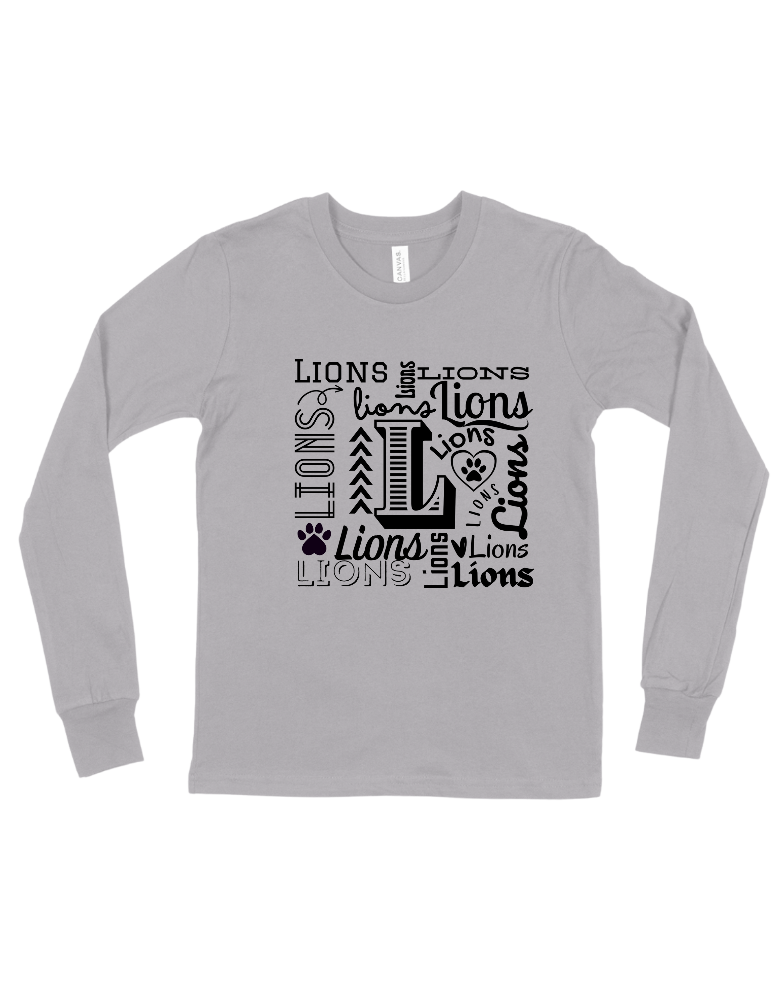 Lions_- Athletic Gray Long Sleeve  Main Image